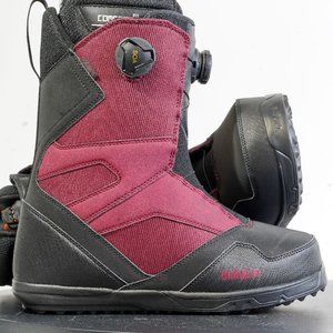 ThirtyTwo Mens STW Double BOA 8105000447602 Burgundy Snowboarding Boots 11.5